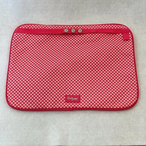 Thirty-One Pocket A Tote Zipper Utility Pouch Insert Coral Gingham Pool … - Picture 12 of 13